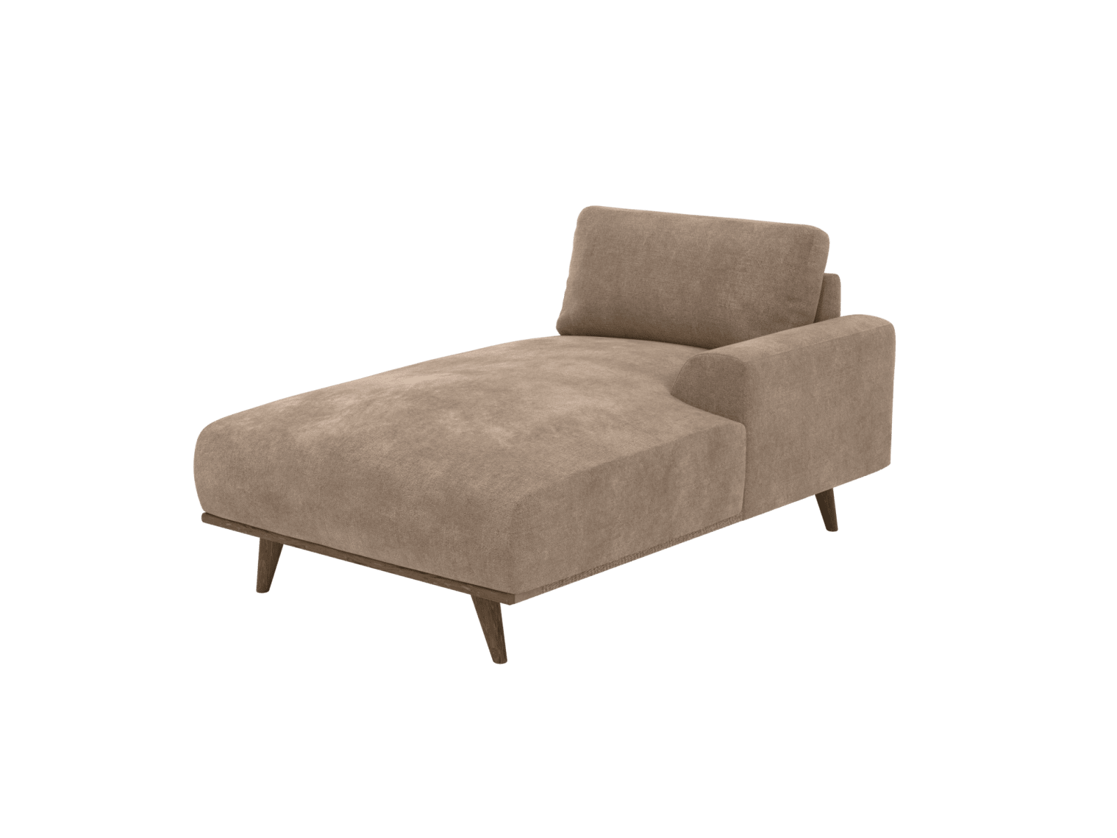 Dane Tribute Walnut Chaise Right Arm Facing Sofa Module color Tribute Walnut