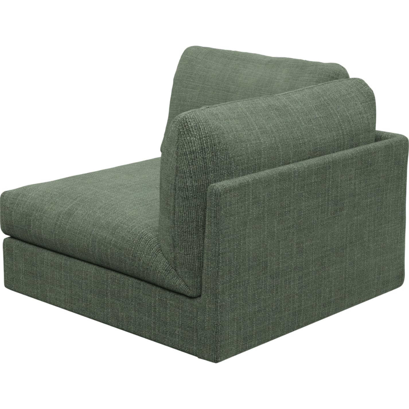 Finley Tribute Dark Jade Right Arm Facing Sofa Chair Module color Tribute Dark Jade
