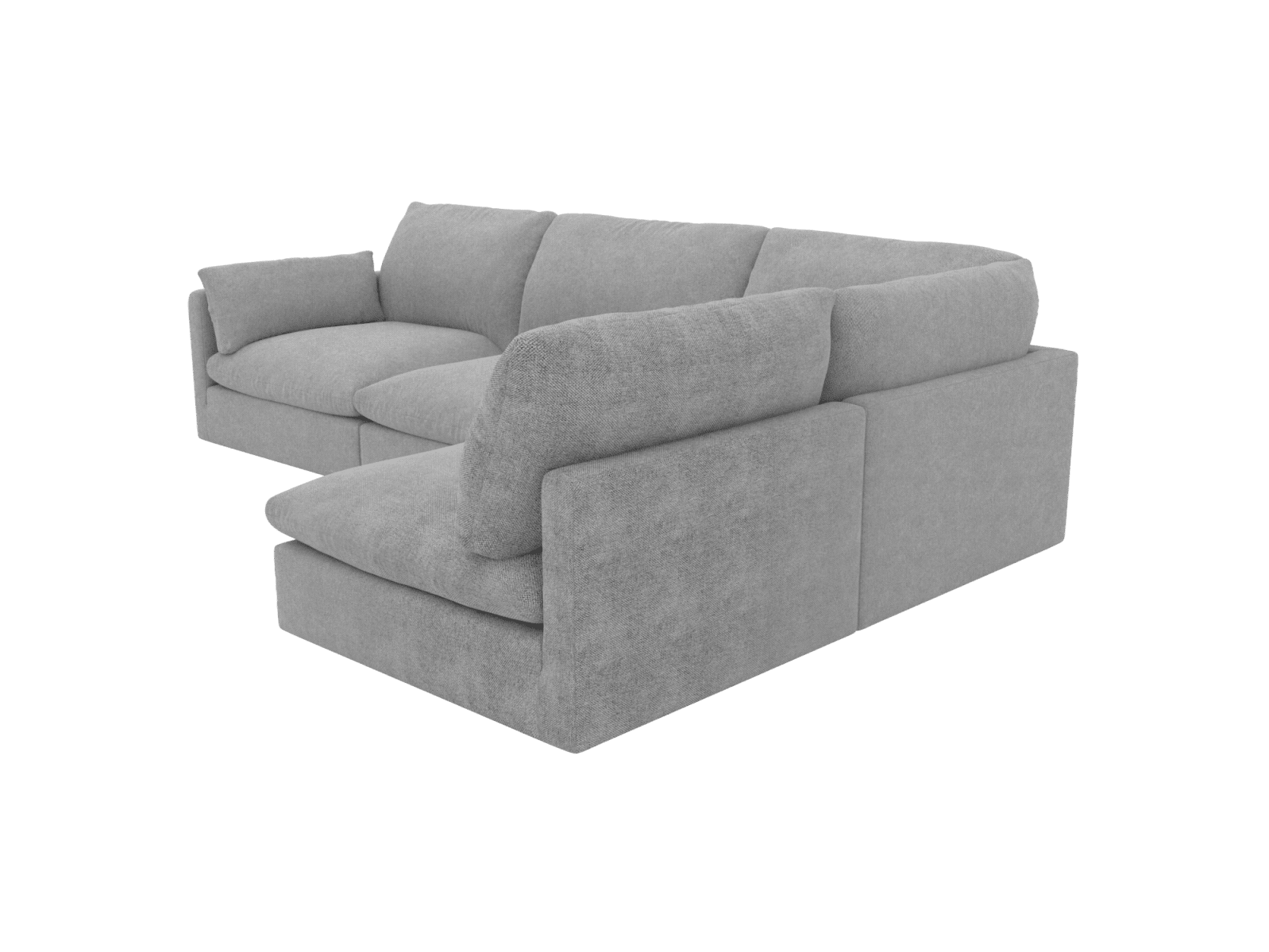 Willow California Slate Corner Sofa - 4 Seater RAF Terminal color California Slate