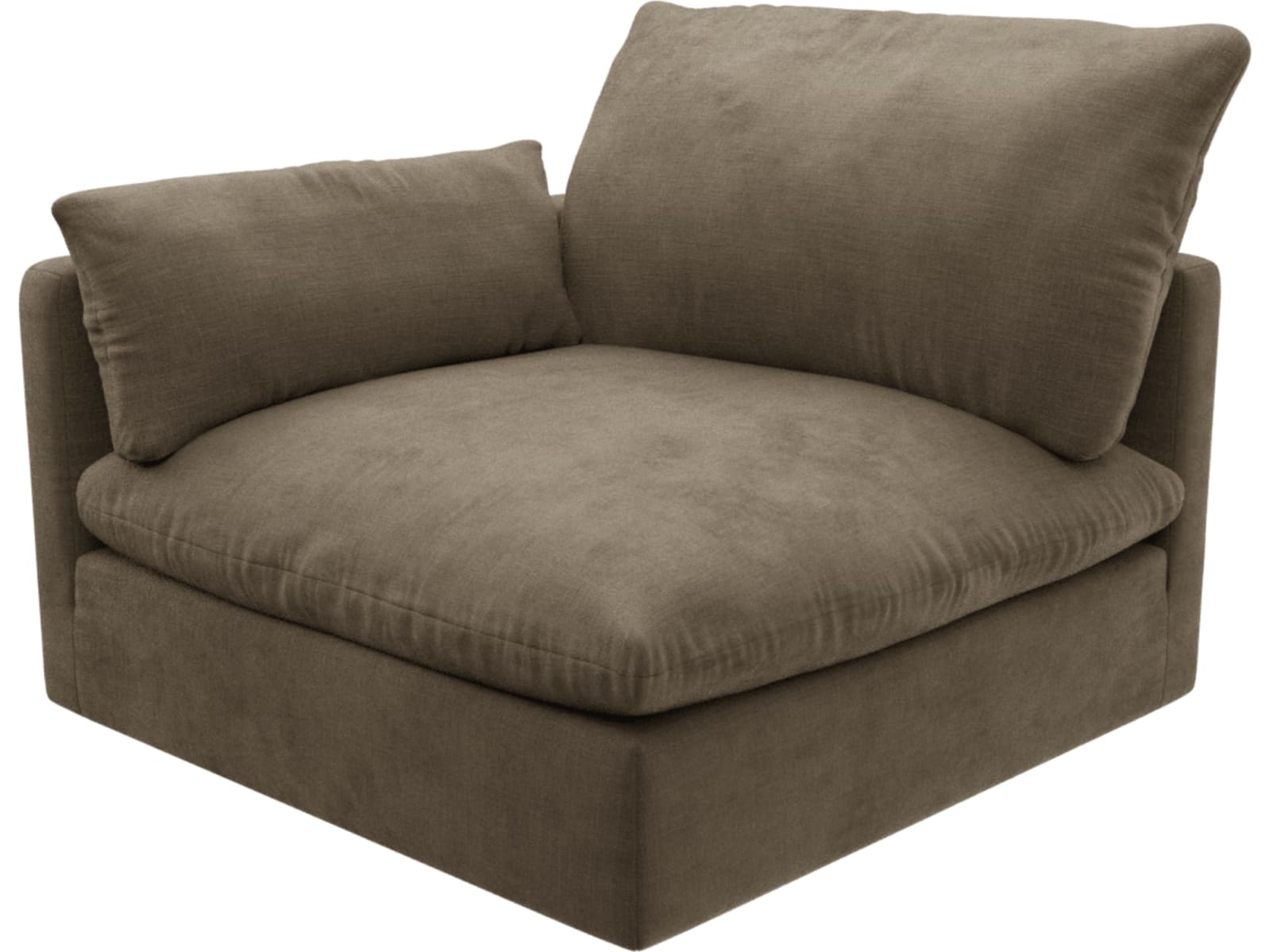 Willow Tribute Walnut 1 Seat Left Arm Facing Sofa Module color Tribute Walnut