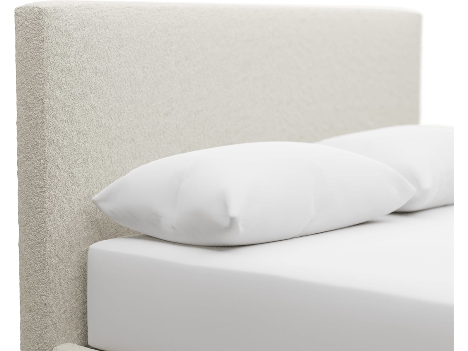 Haven Gas Lift Bed Boucle Ivory color Boucle Ivory