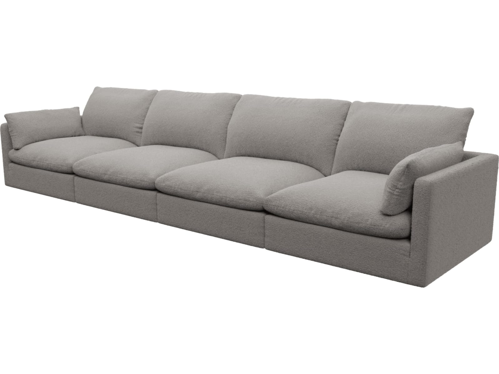 Willow Boucle Pumice Modular Sofa - 4 Seater color Boucle Pumice