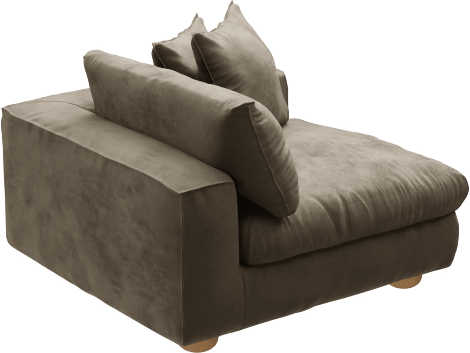 Tully Tribute Walnut Right Arm Facing Chair Module color Tribute Walnut