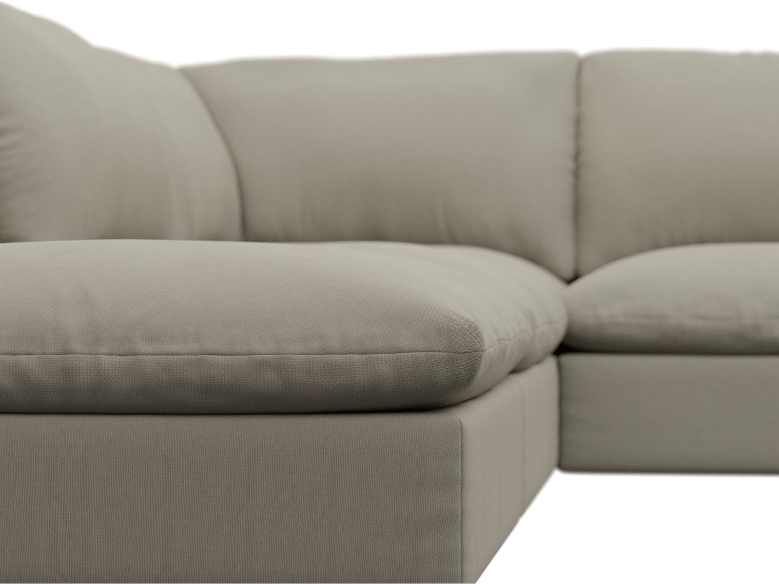Willow Plaza Natural Modular Sofa - 5 Seater LAF Terminal color Plaza Natural