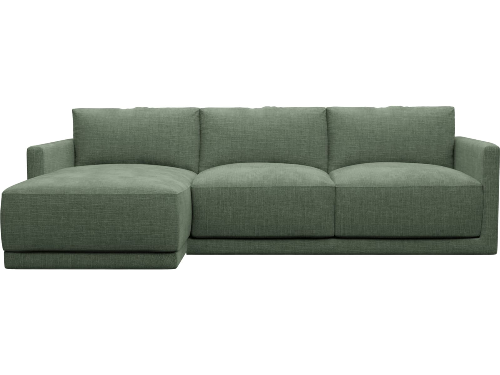 Haven Apt Tribute Dark Jade Chaise Sofa color Tribute Dark Jade