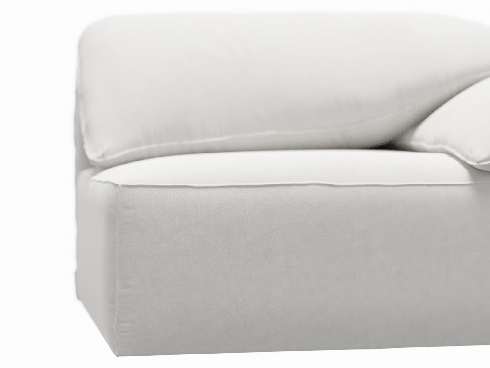 Clarence Muse Frost 2 Seat Right Arm Facing Sofa Module color Muse Frost