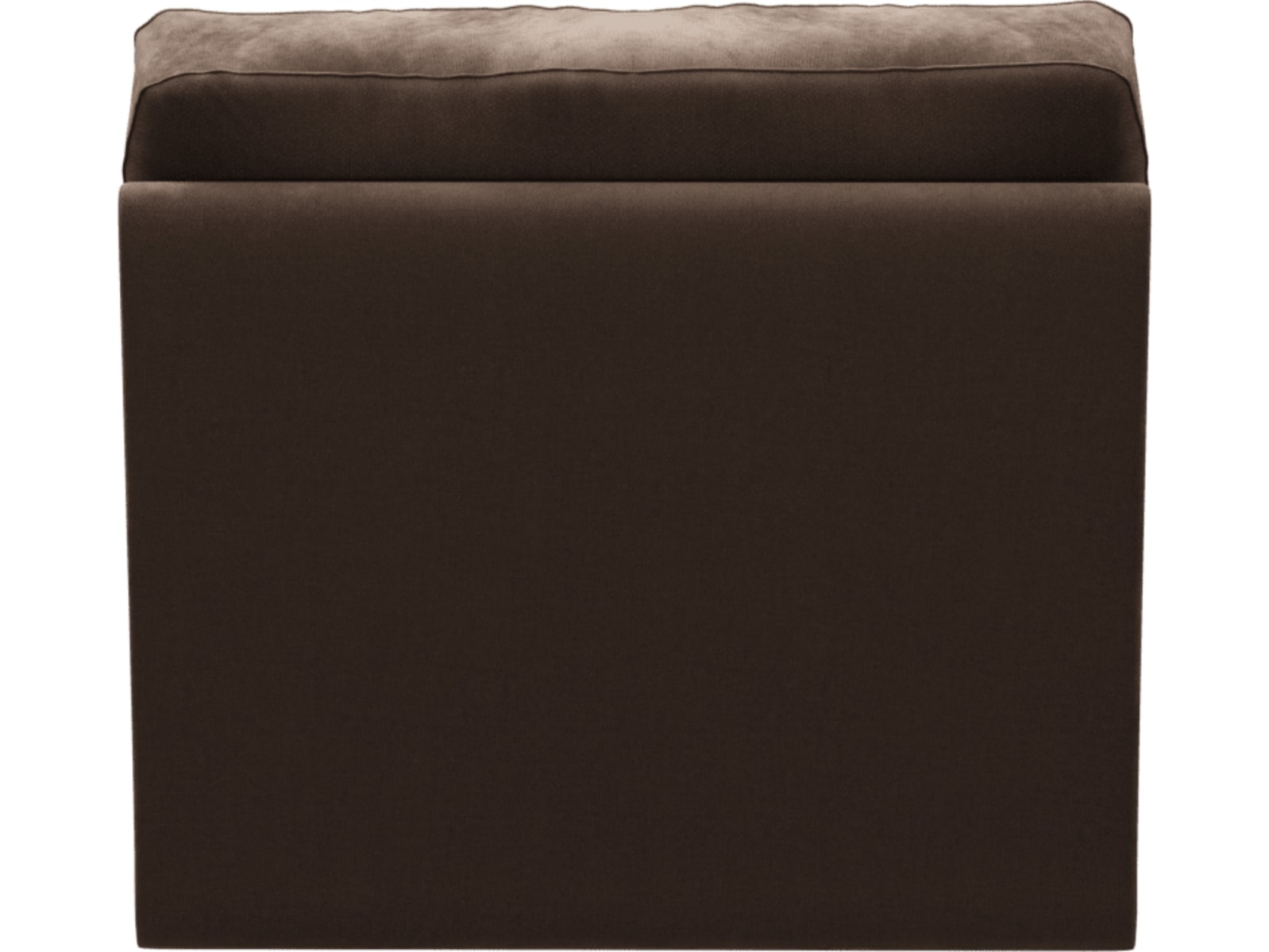 Monica Muse Chocolate Armless Sofa Chair Module color Muse Chocolate