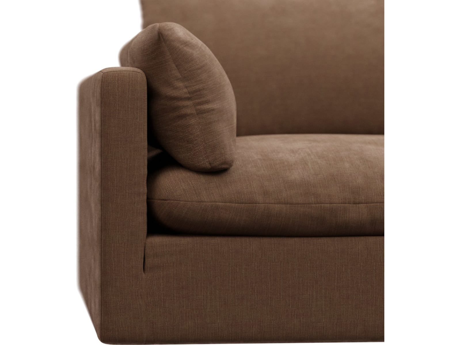 Willow Tribute Chestnut 1 Seat Left Arm Facing Sofa Module color Tribute Chestnut