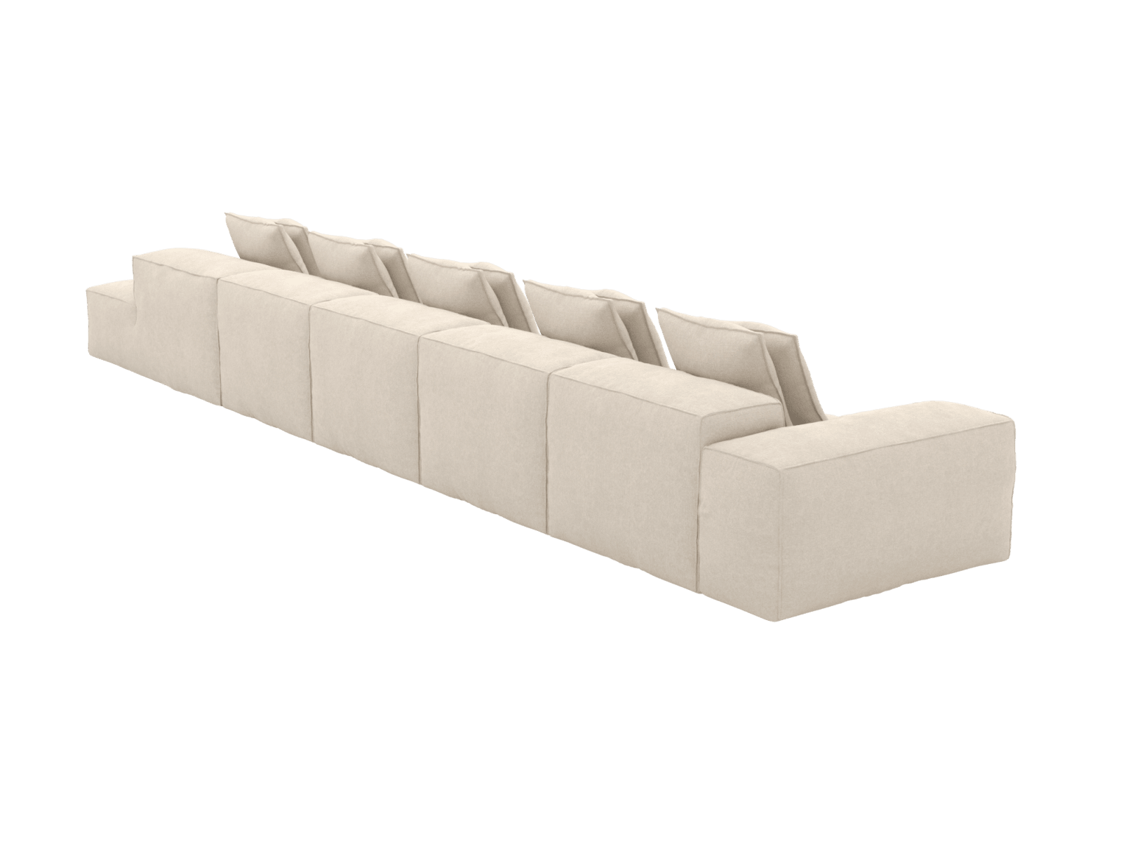 Riley Tribute Shell 6 Seater Terminal Right Modular Sofa color Tribute Shell
