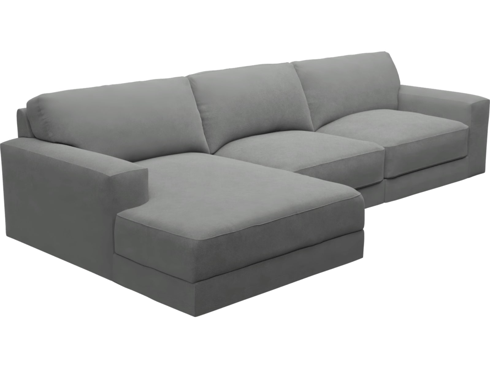 Monica Maya Flint Chaise Sofa - 3 Seater color Maya Flint