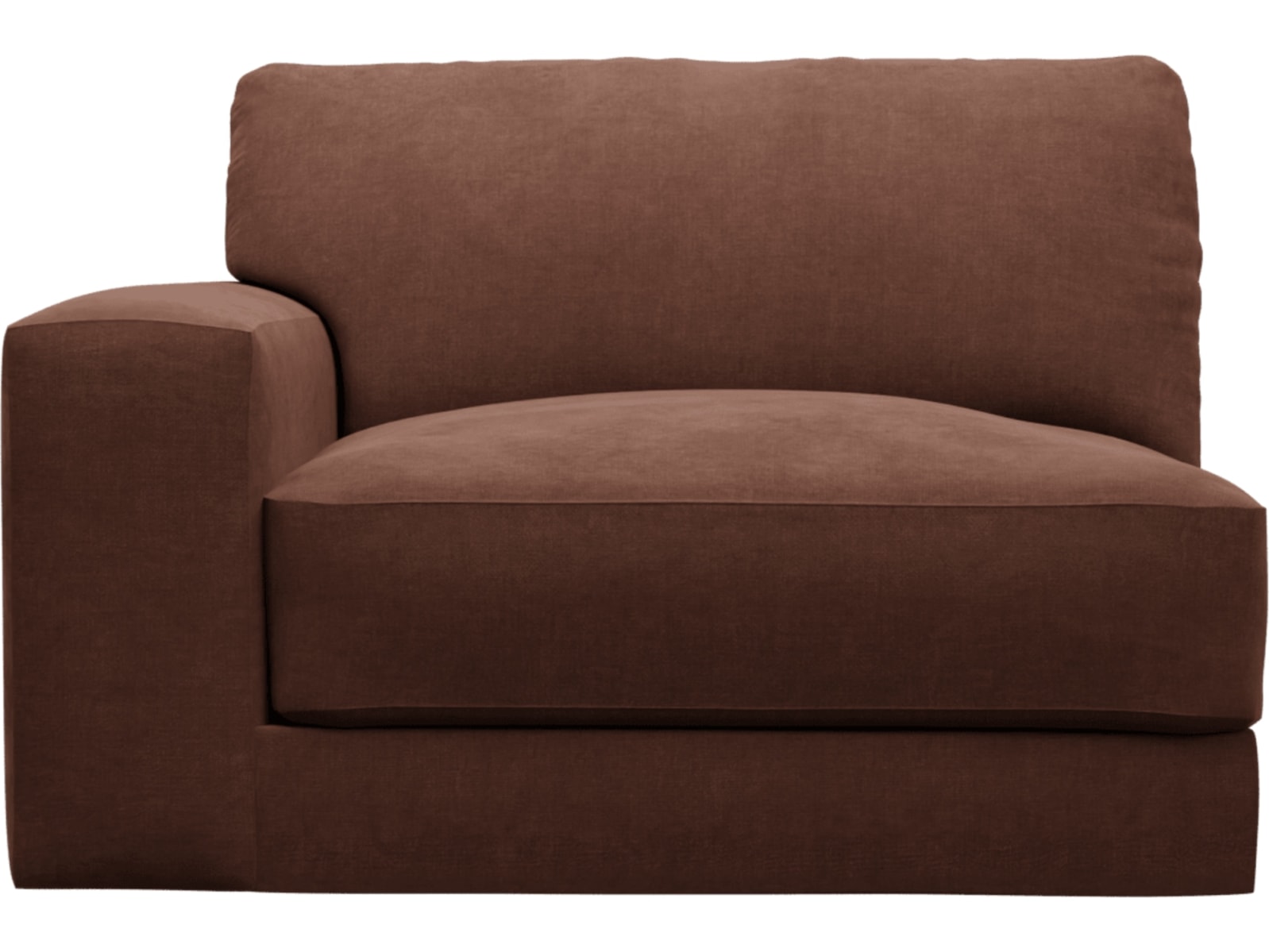 Monica Muse Rust Left Arm Facing Chair Module color Muse Rust