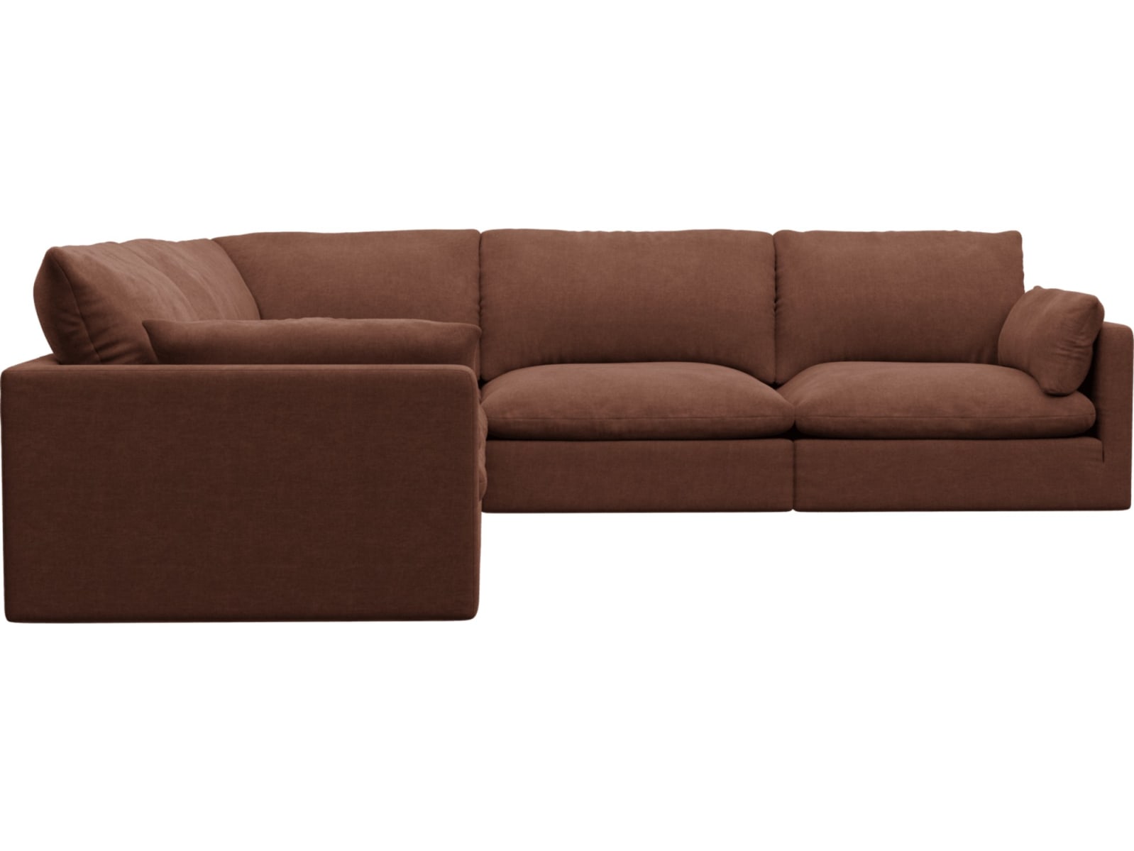 Willow Muse Rust Corner Sofa - 5 Seater color Muse Rust