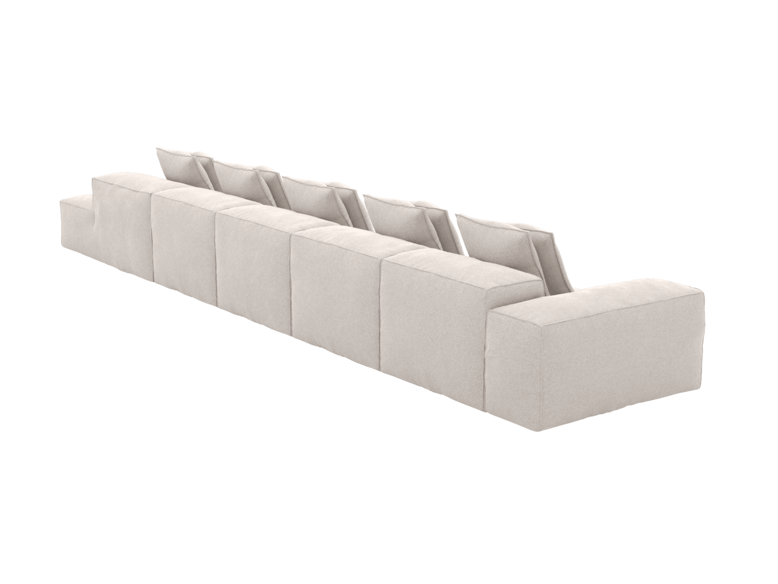 Riley Toorak Pearl 6 Seater Terminal Right Modular Sofa color Toorak Pearl