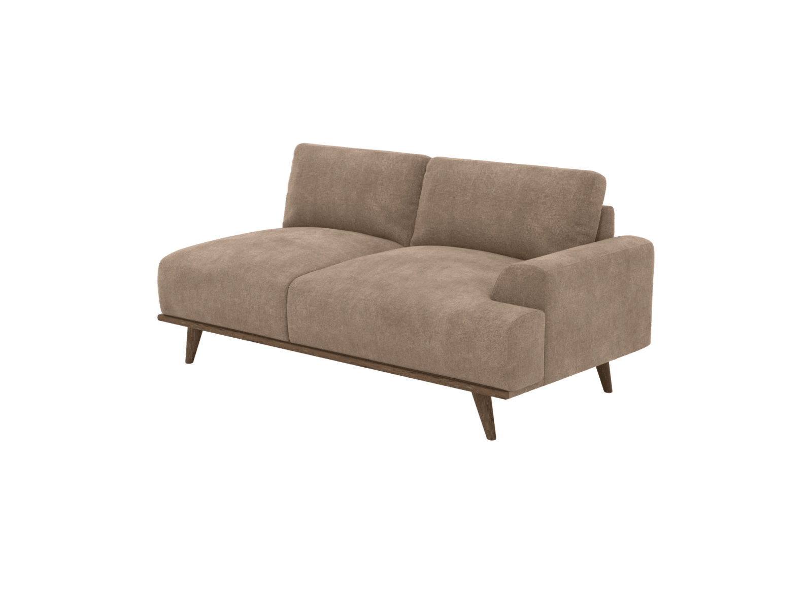 Dane Tribute Walnut 2 Seat Right Facing Sofa Module color Tribute Walnut