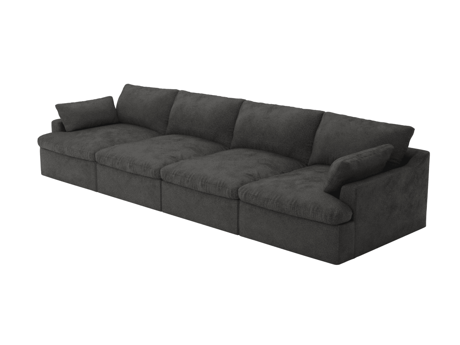 Retreat California Charcoal Modular Sofa - 4 Piece color California Charcoal