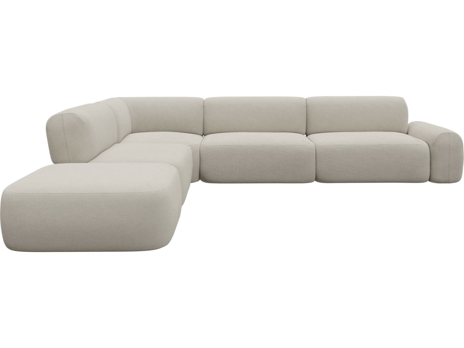 Beckett Toorak Pearl Modular Sofa - 6 Piece color Toorak Pearl