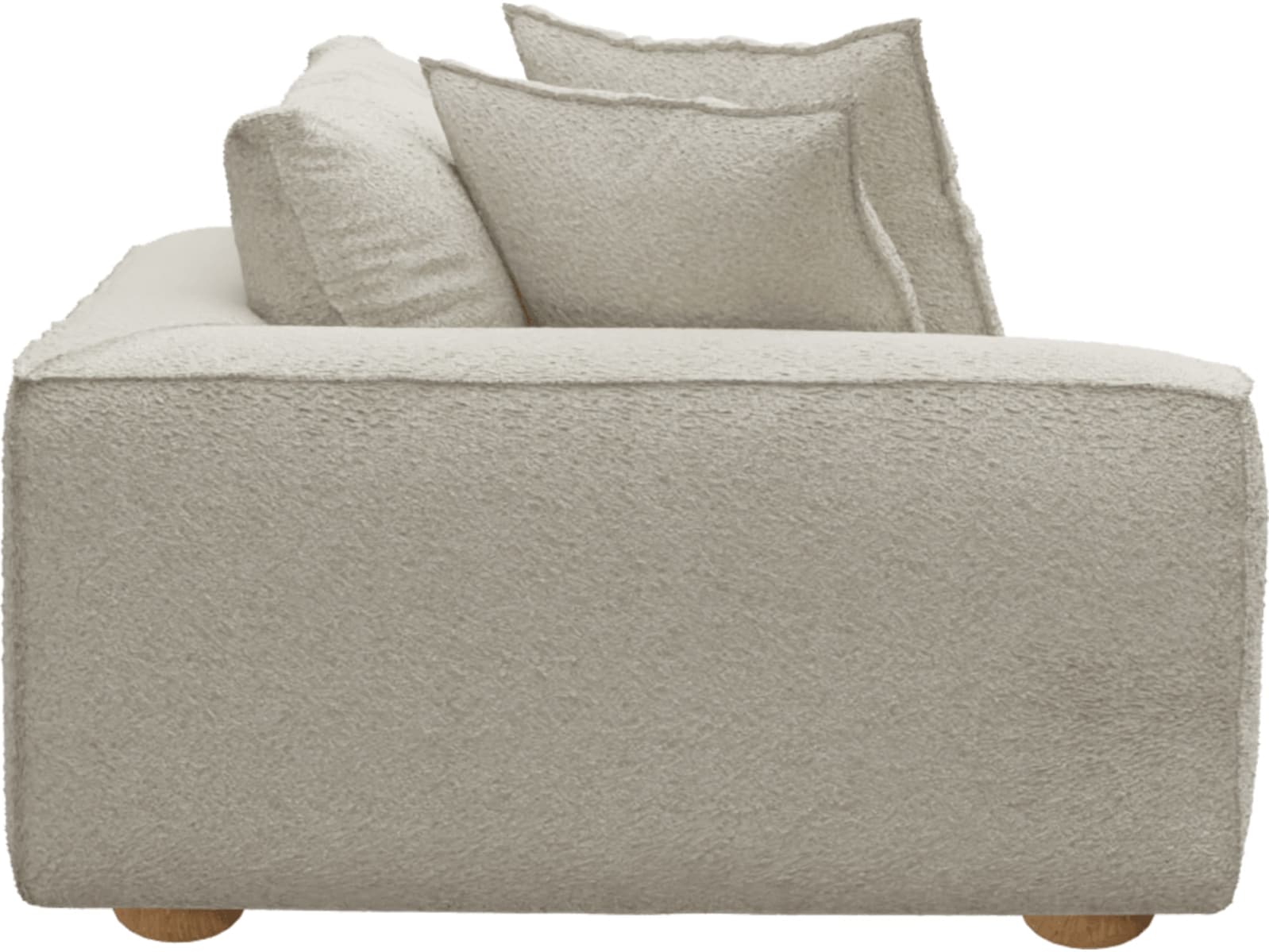 Tully Boucle Ivory Left Arm Facing Chair Module color Boucle Ivory