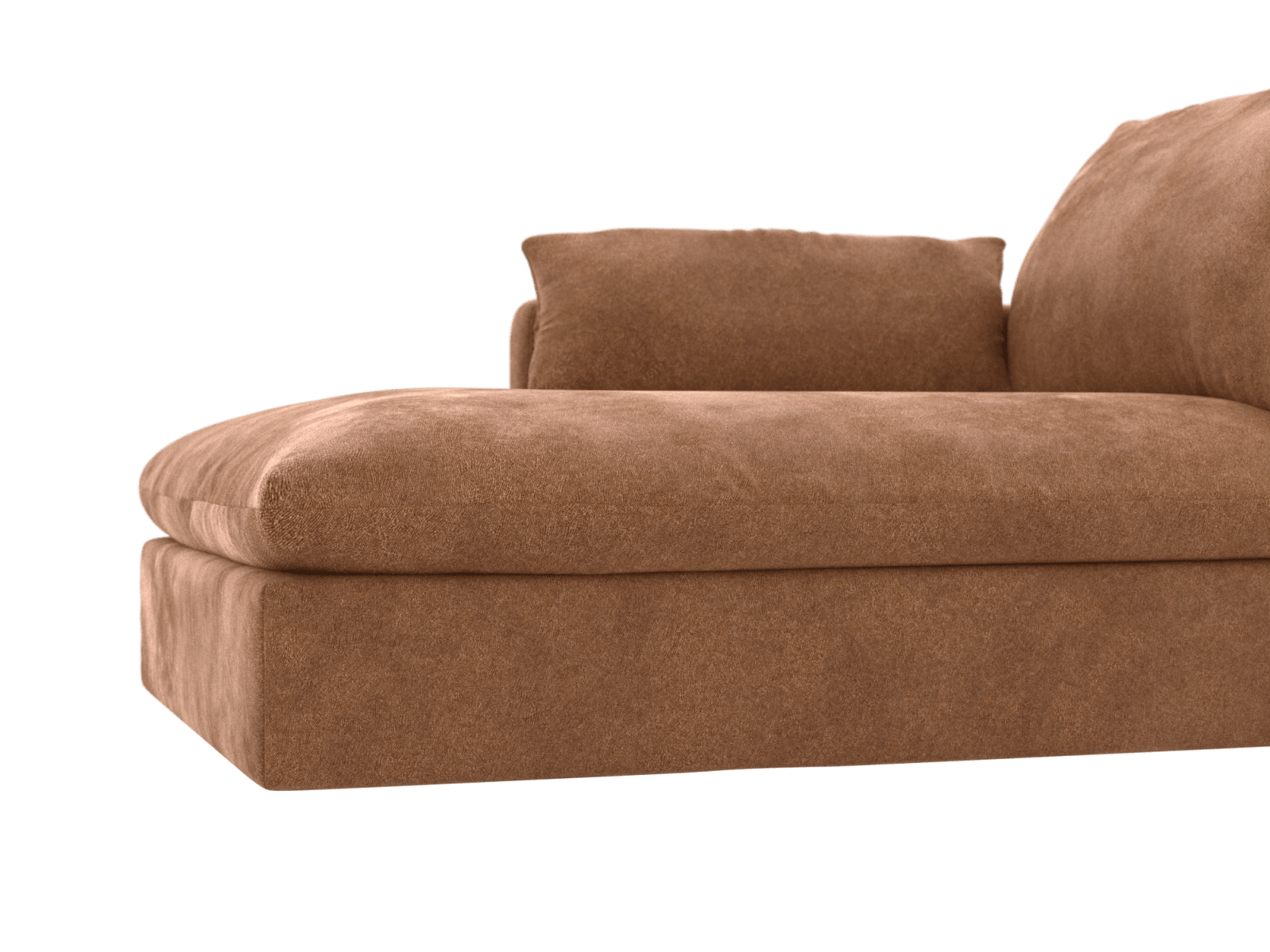Willow Tribute Chestnut Chaise Left Arm Facing Sofa Module color Tribute Chestnut