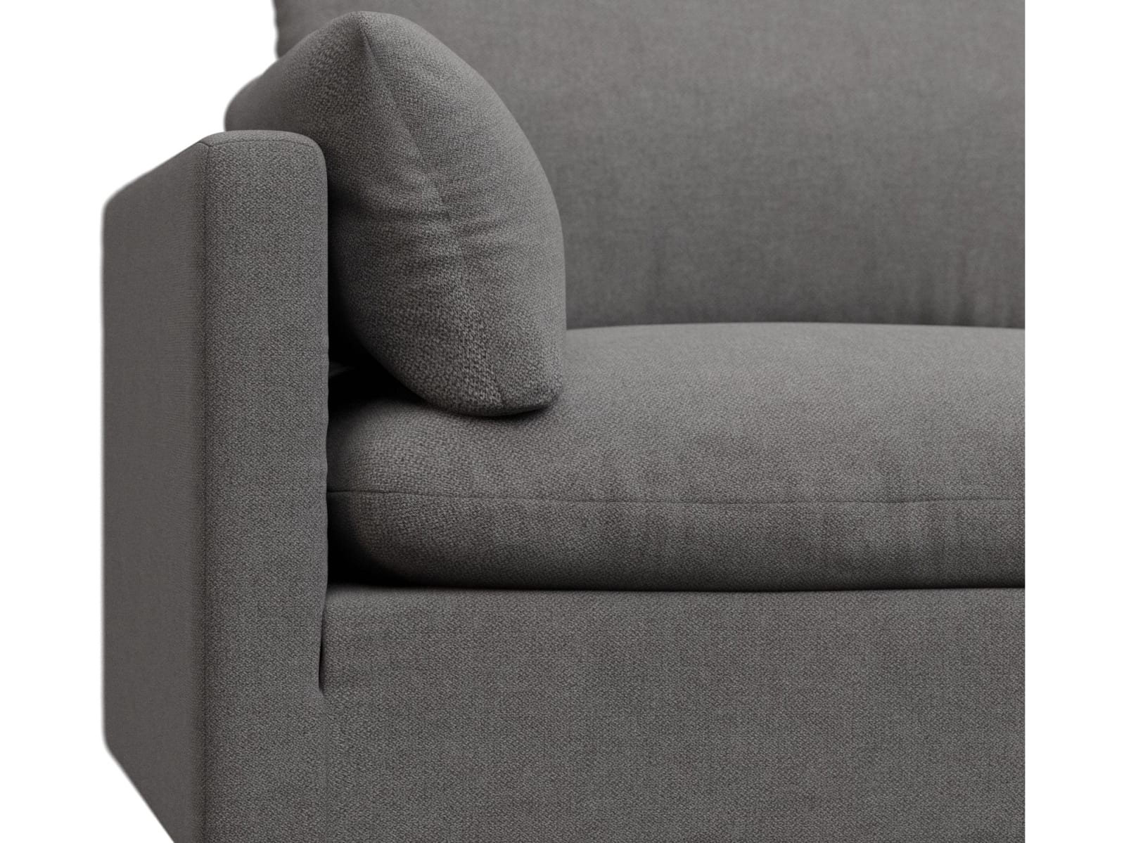Willow California Slate Modular Sofa - 5 Seater RAF Terminal color California Slate