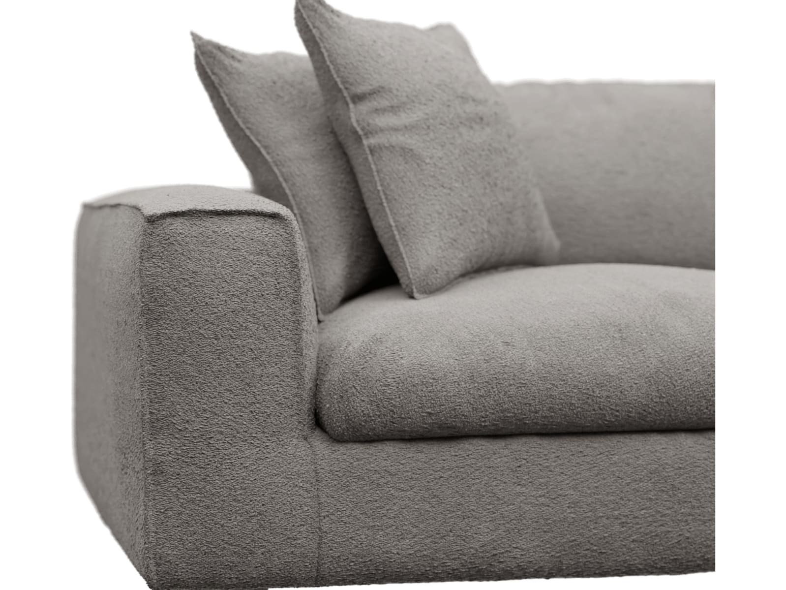 Tully Boucle Pumice Left Arm Facing Chair Module color Boucle Pumice