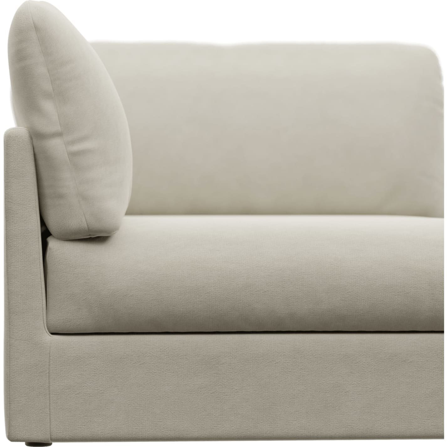 Finley Muse Flax Corner Sofa Chair Module color Muse Flax