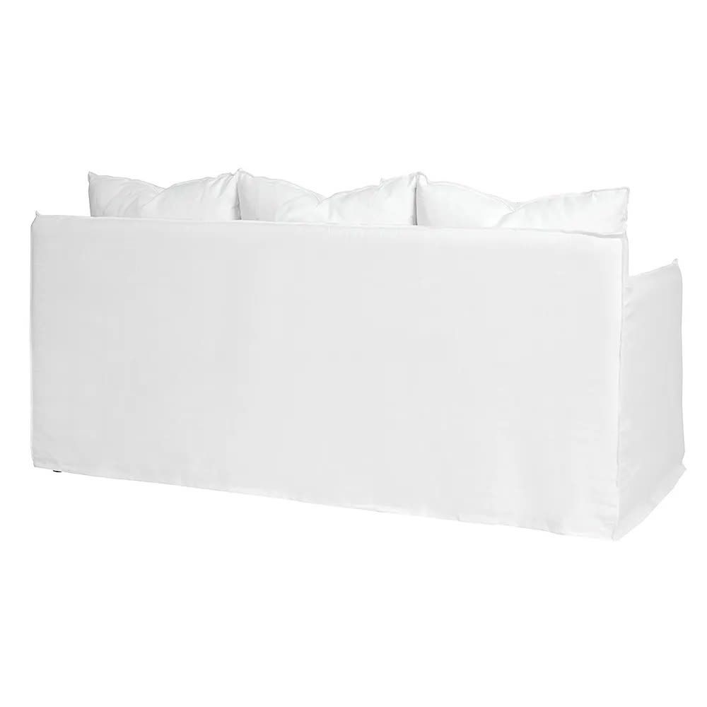 Como Linen Standard Sofa White - 2.5 Seater color Linen White