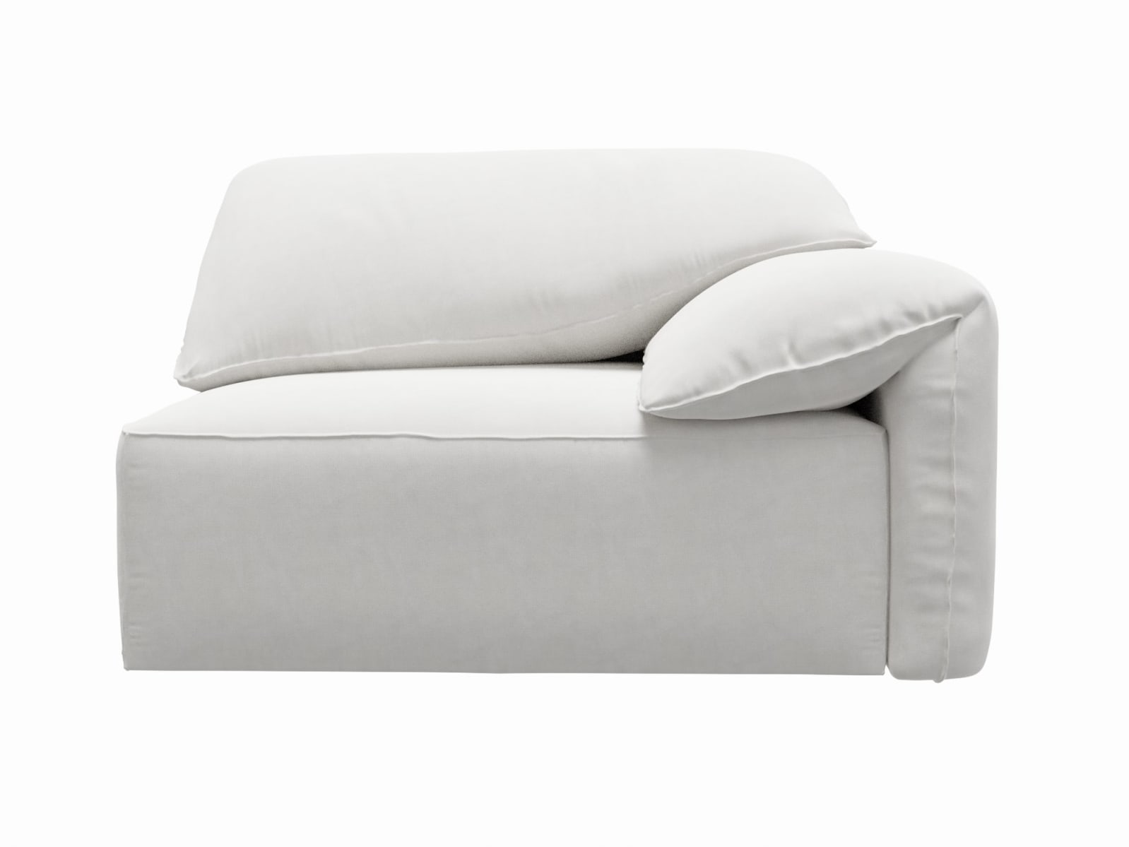 Clarence Muse Frost 2 Seat Right Arm Facing Sofa Module color Muse Frost