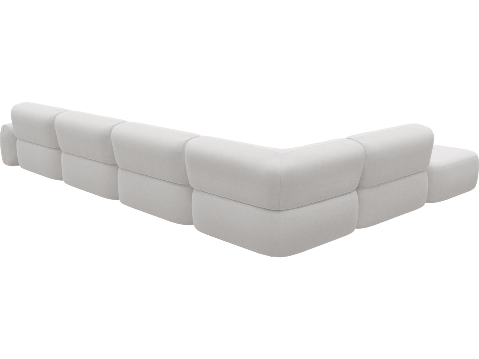 Beckett Muse Frost Modular Sofa - 7 Piece color Muse Frost