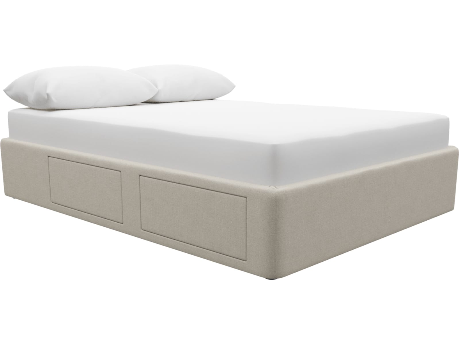 Zenith Storage Drawer Bed Base Toorak Pearl color Toorak Pearl