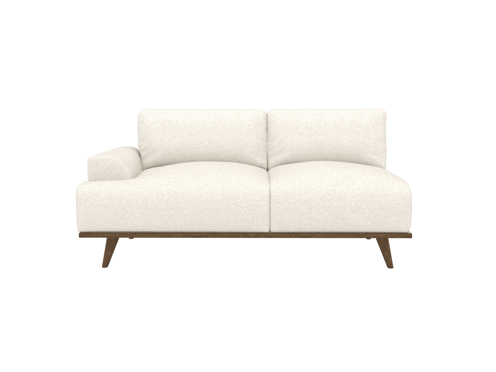 Dane Boucle Ivory 2 Seat Left Facing Sofa Module color Boucle Ivory