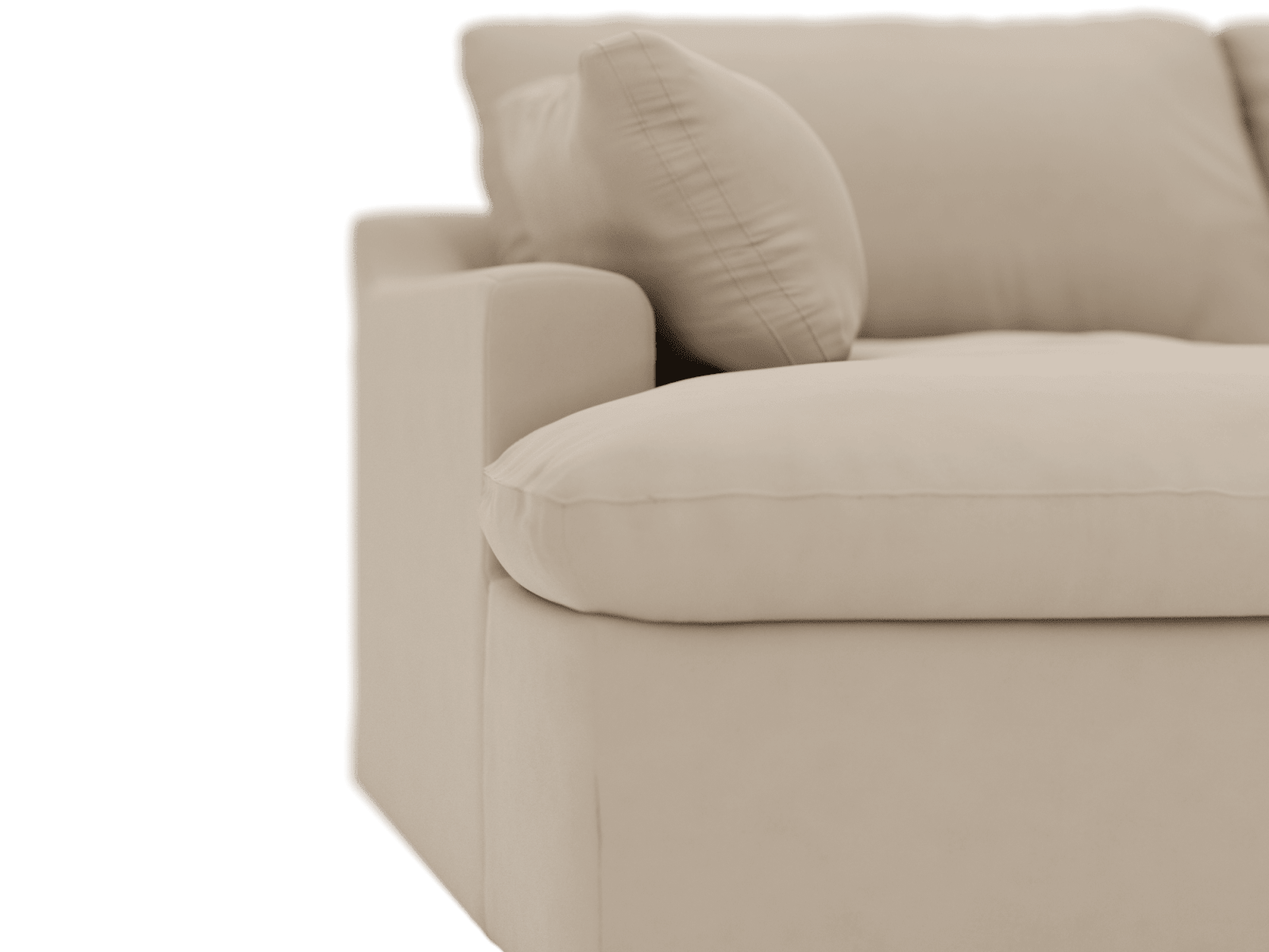 Retreat Blaze Latte Chaise Sofa - 3 Seater color Blaze Latte