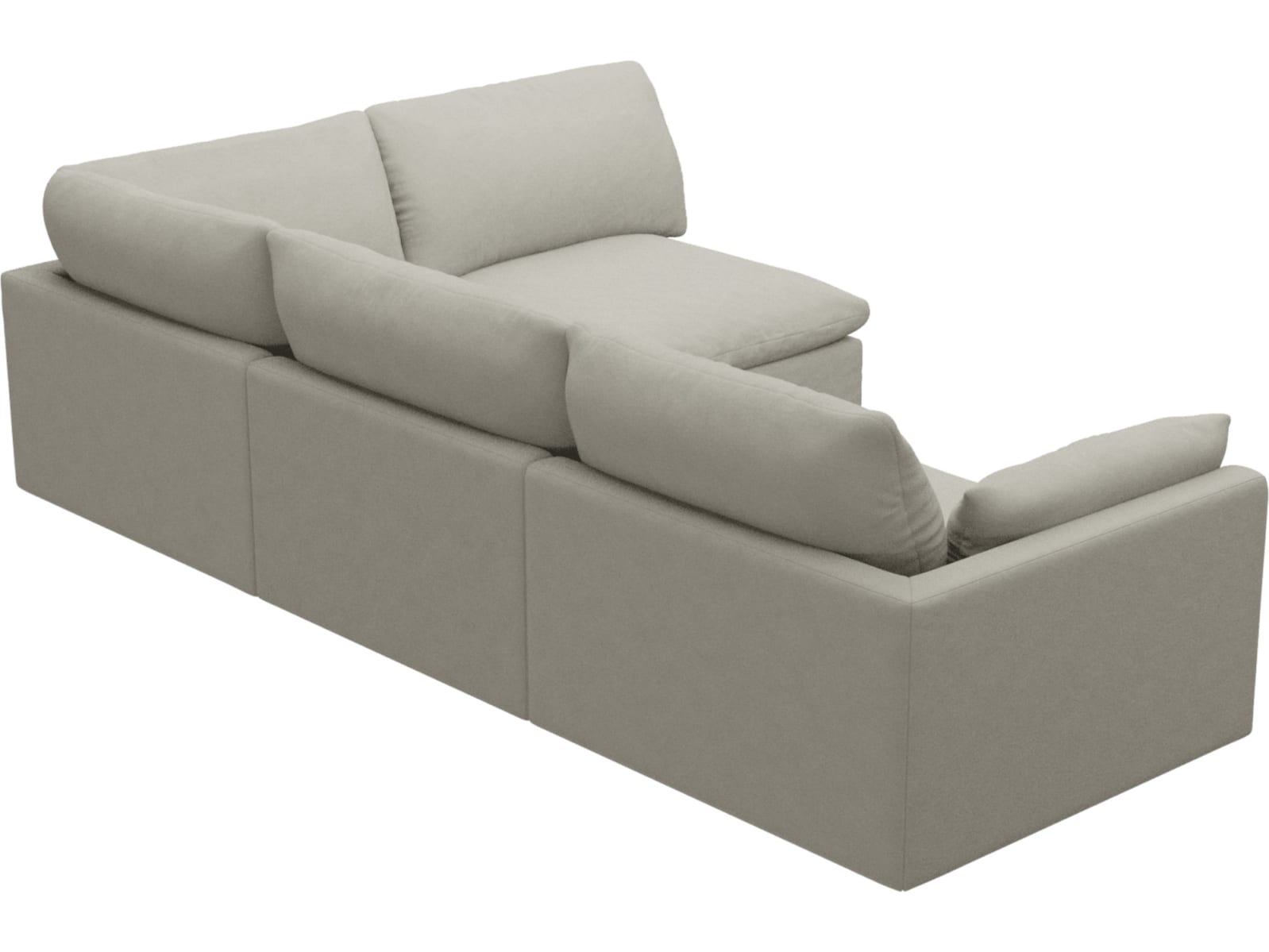 Willow California Ivory Corner Sofa - 4 Seater RAF Terminal color California Ivory