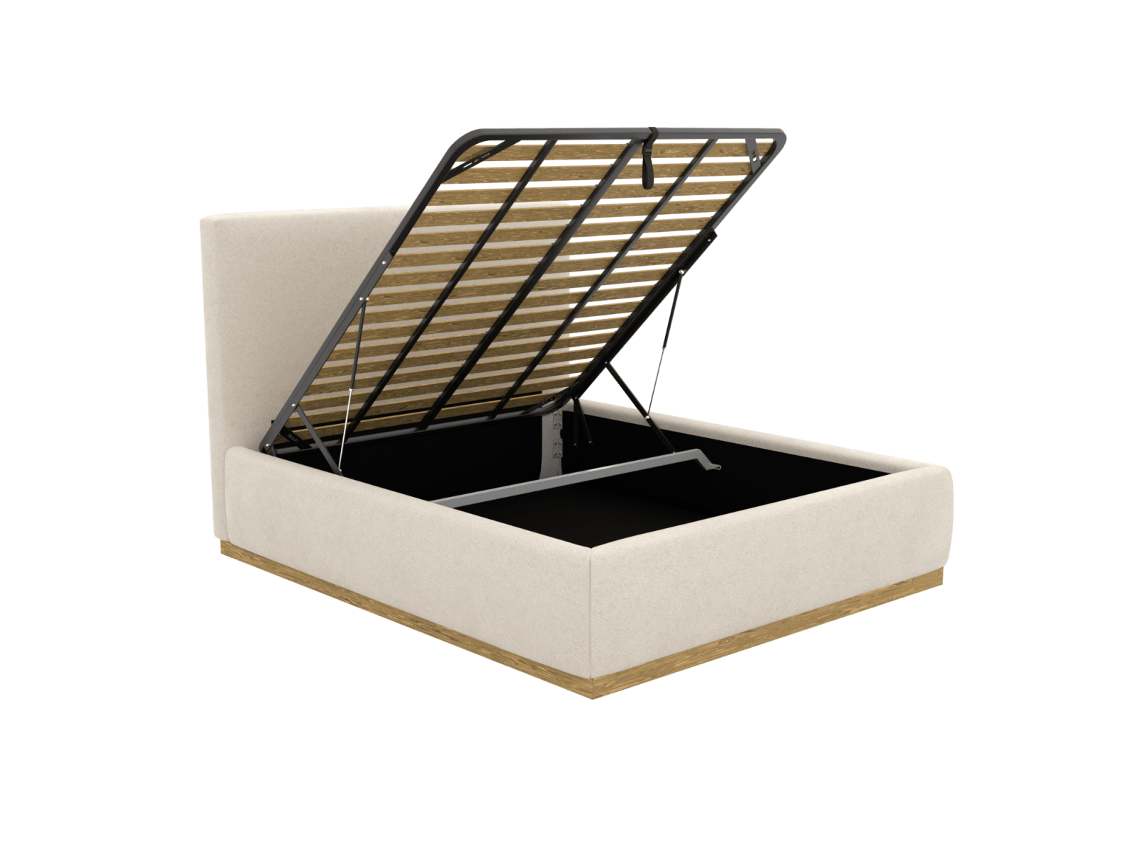 Haven Gas Lift Bed Muse Flax King Single color Muse Flax