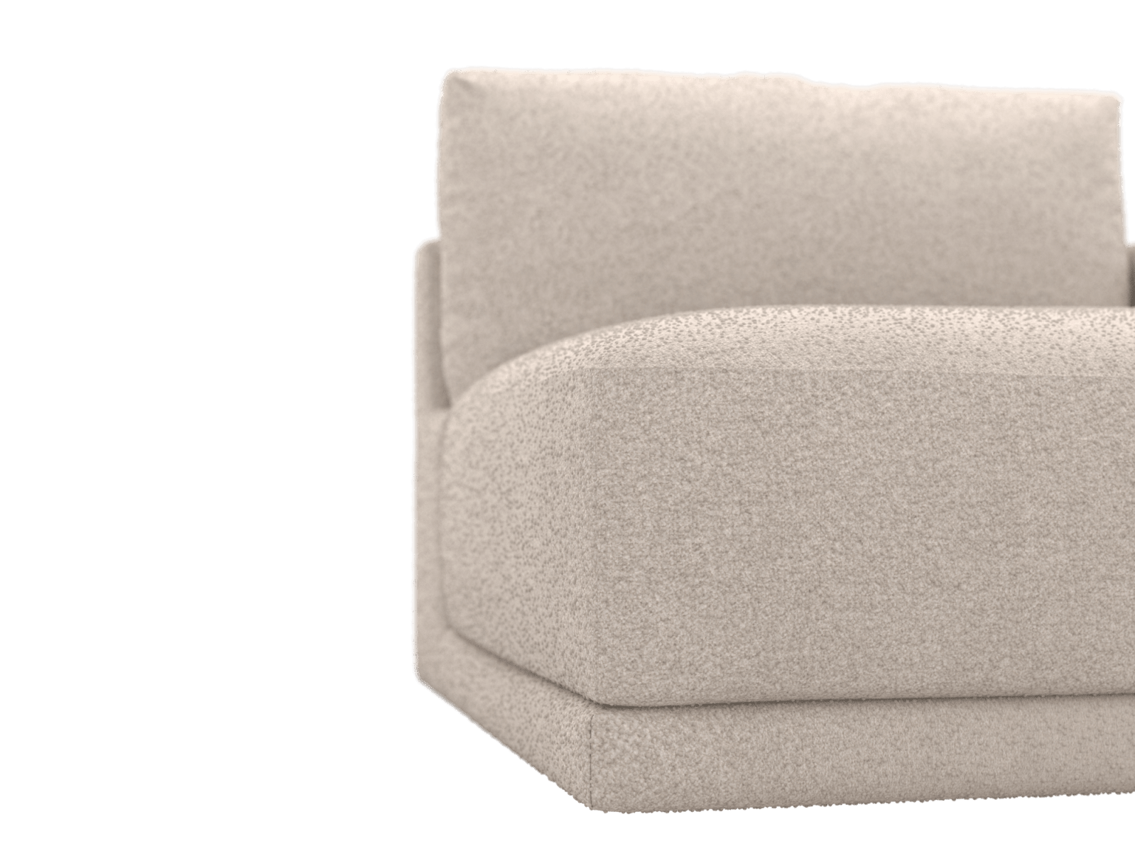 Haven Boucle Pumice Right Arm Facing Sofa Module color Boucle Pumice