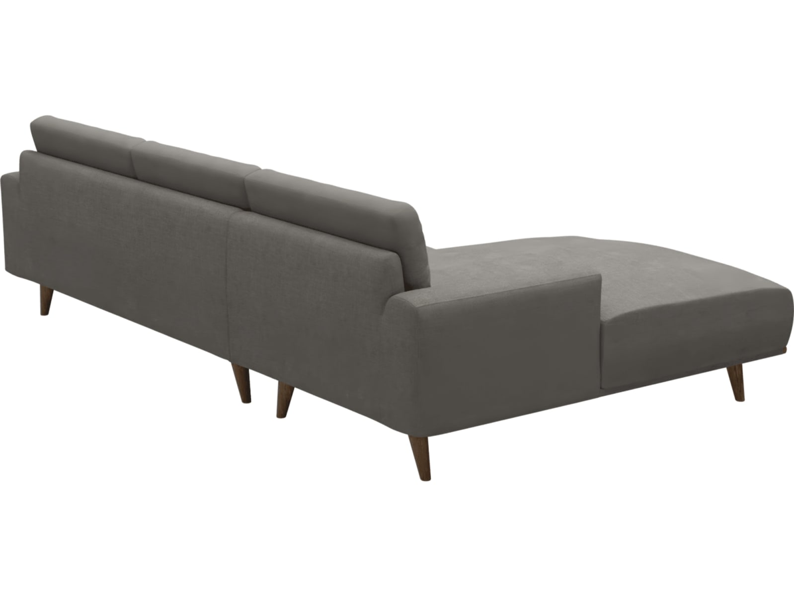 Dane Isla Soft Grey Chaise Sofa - 3 Seater color Isla Soft Grey