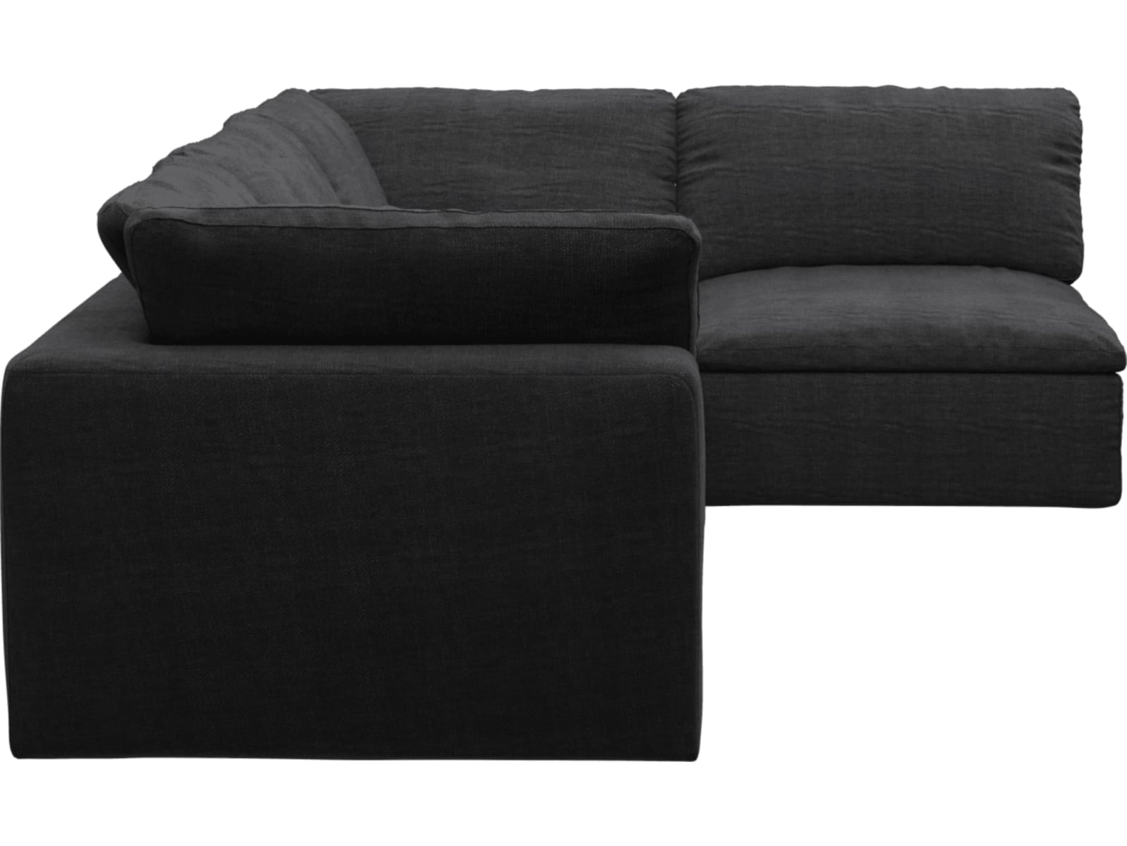 Cloud Deep Plaza Flint Grey Modular Sofa - 4 Piece color Plaza Flint Grey