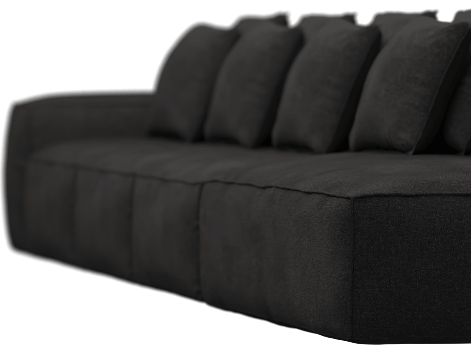 Riley California Charcoal Modular Sofa - 1x Arm, 3x Armless, 1x Right Terminal color California Charcoal