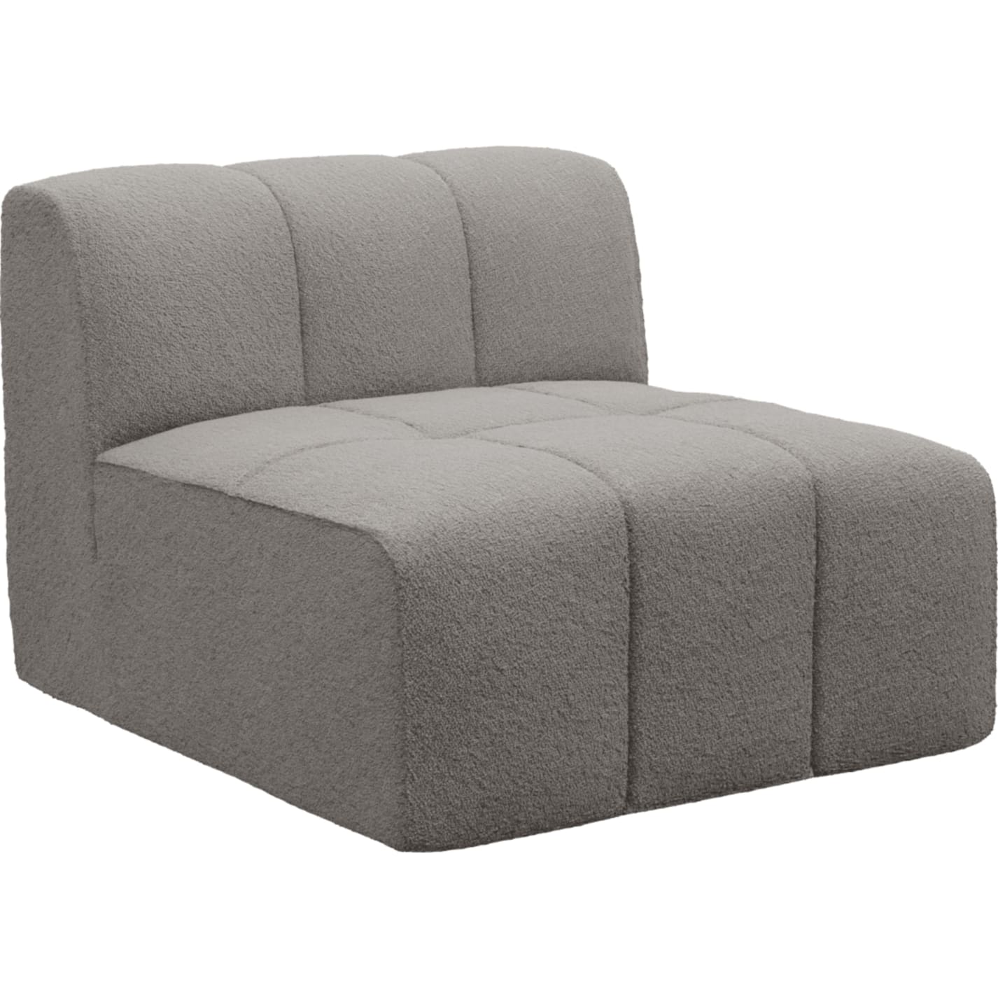 Lucello Boucle Pumice Armless Module color Boucle Pumice