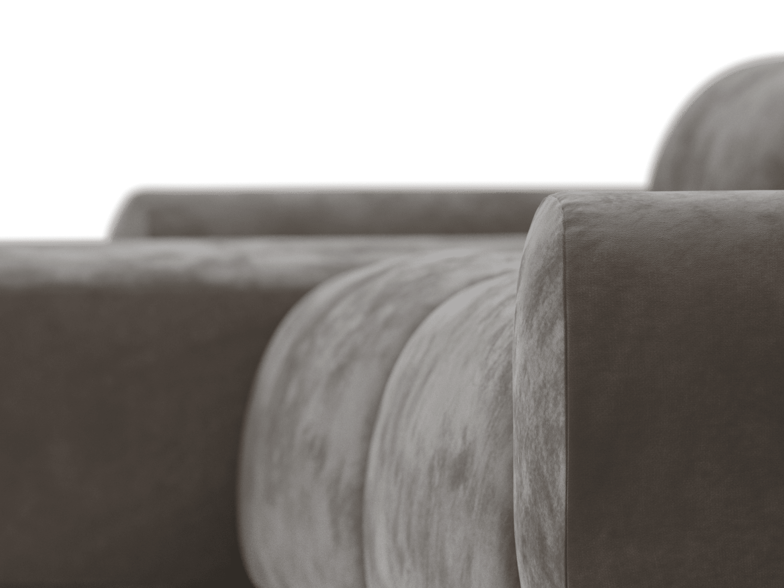 Malmo Muse Mink Chaise Sofa - 3 Seater color Muse Mink
