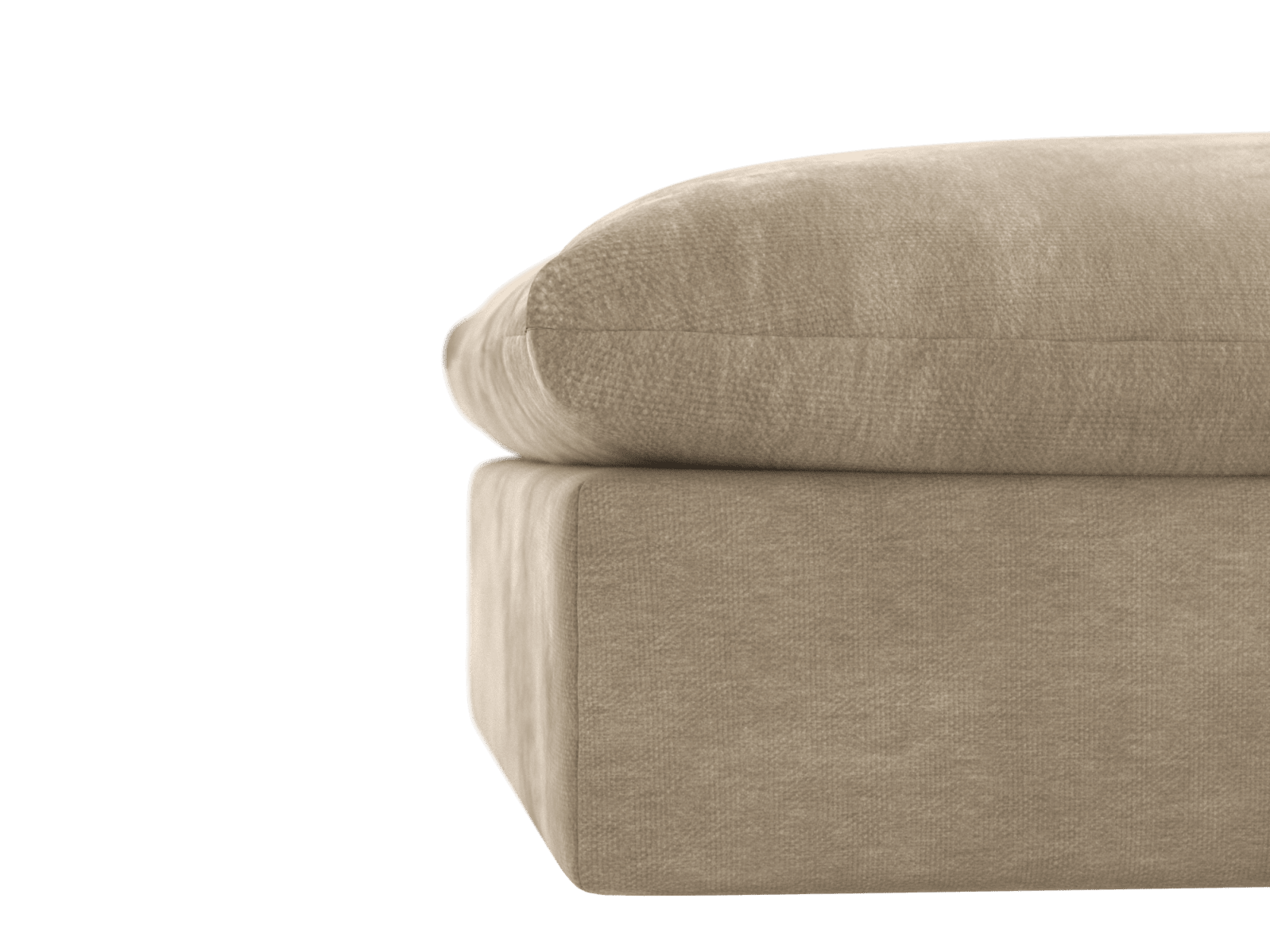 Willow Muse Soft Brown Ottoman color Muse Soft Brown