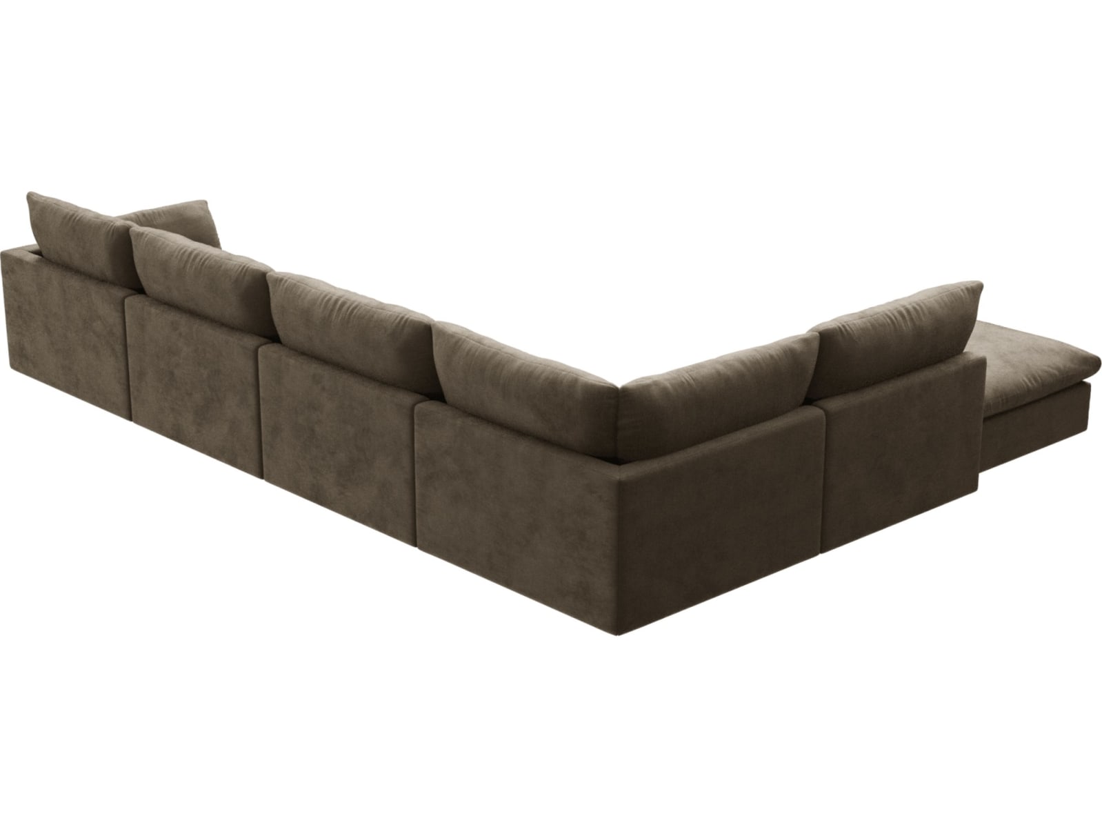 Willow Tribute Walnut Modular Sofa - 6 Seater LAF Terminal color Tribute Walnut