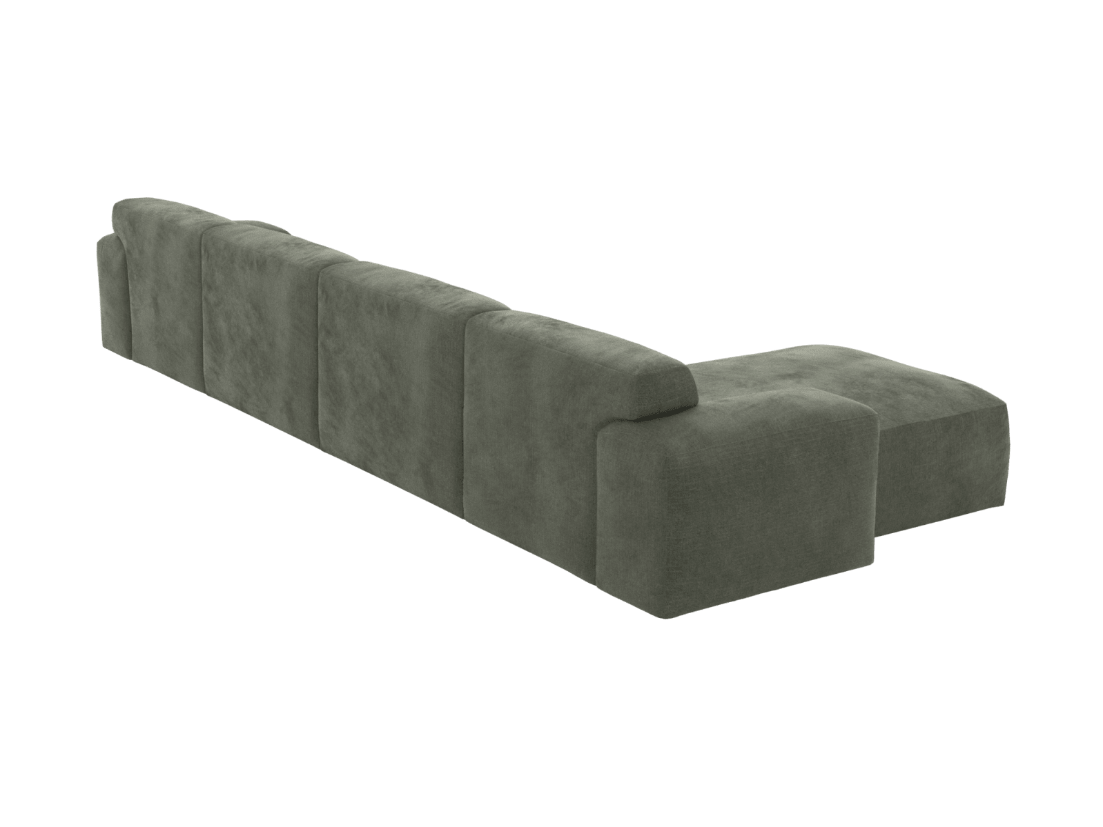Copenhagen Tribute Dark Jade Chaise Sofa - 4 Seater color Tribute Dark Jade