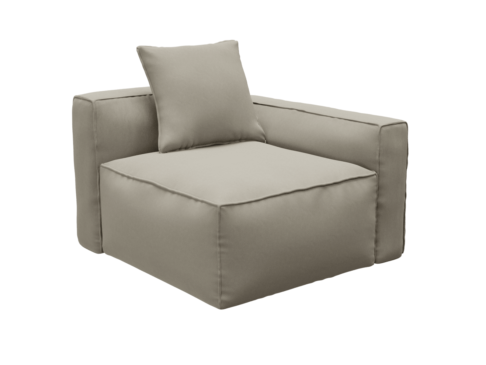 Riley Apt Plaza Natural Right Arm Facing Chair Module color Plaza Natural