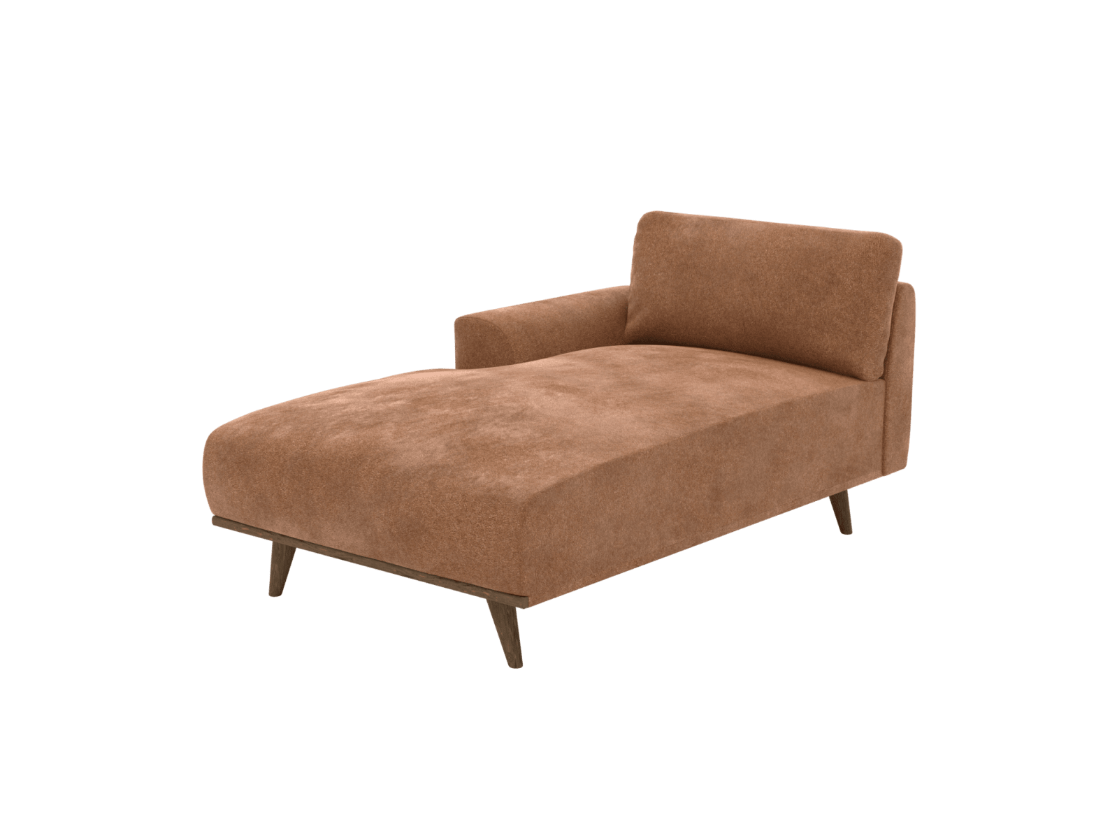 Dane Tribute Chestnut Chaise Left Arm Facing Sofa Module color Tribute Chestnut