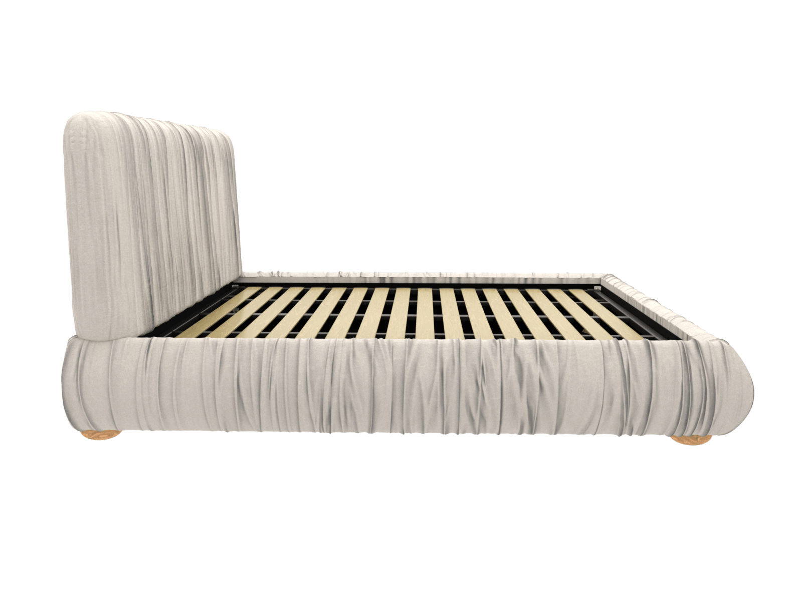Gracie Bed Frame View Cream color View Cream