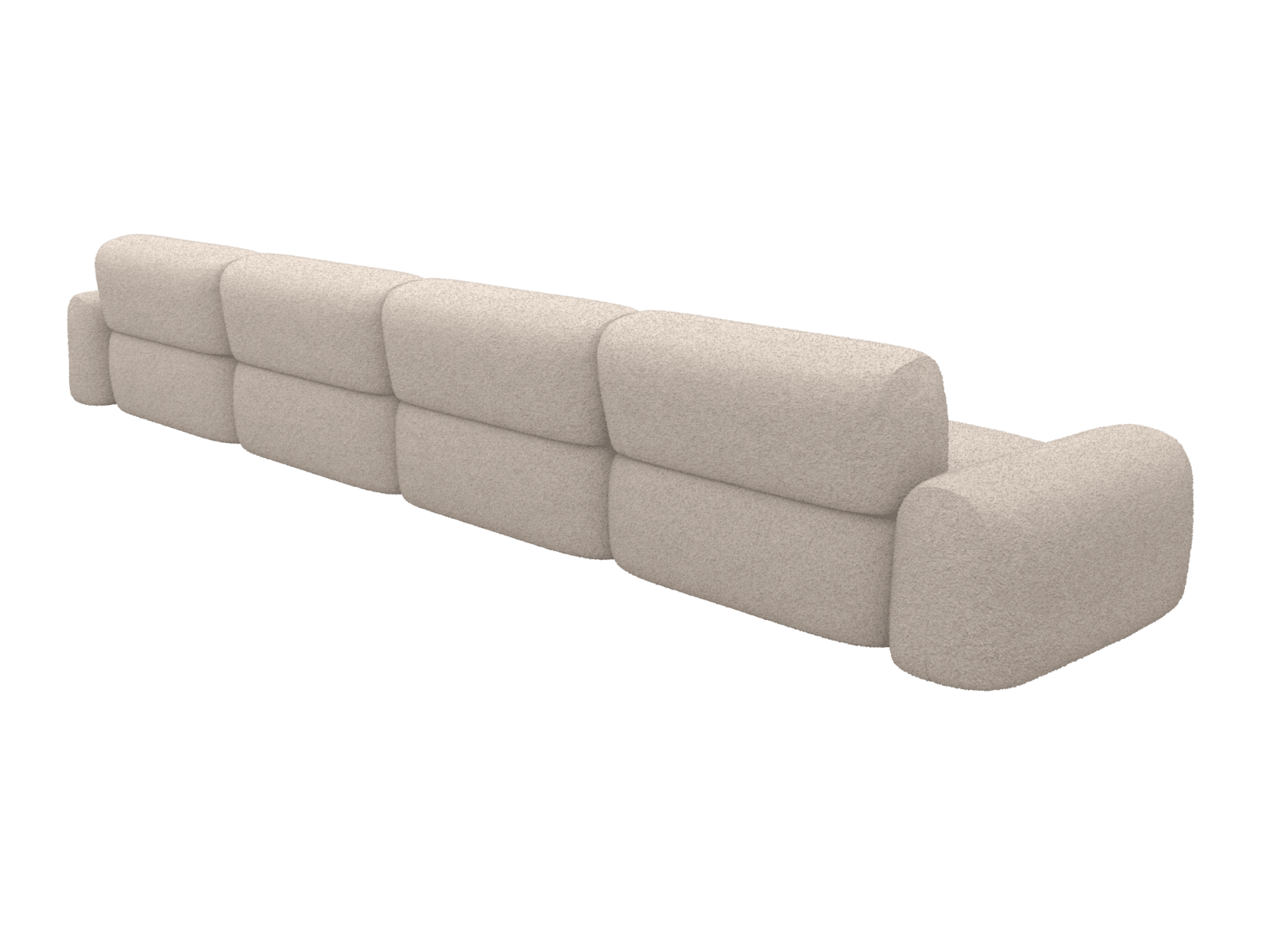 Beckett Boucle Pumice Modular Sofa - 4 Seater color Boucle Pumice