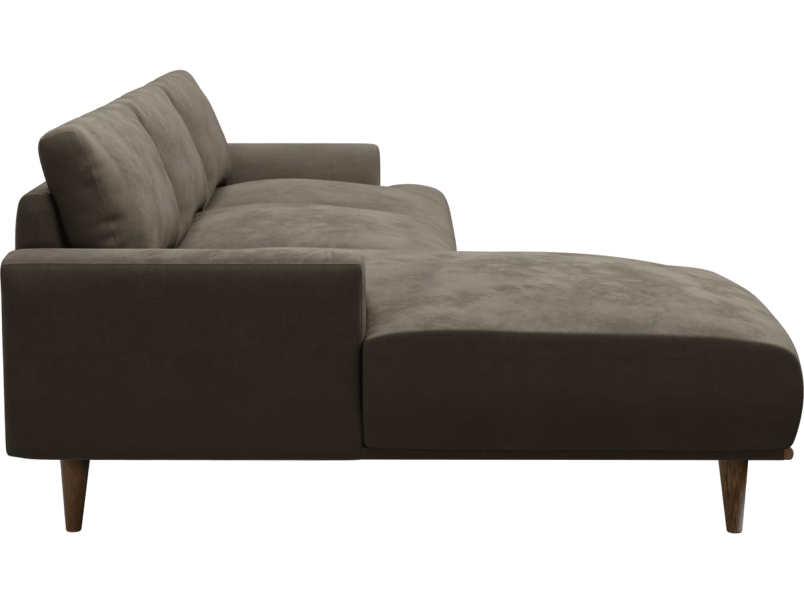 Dane Muse Mink Chaise Sofa - 3 Seater color Muse Mink