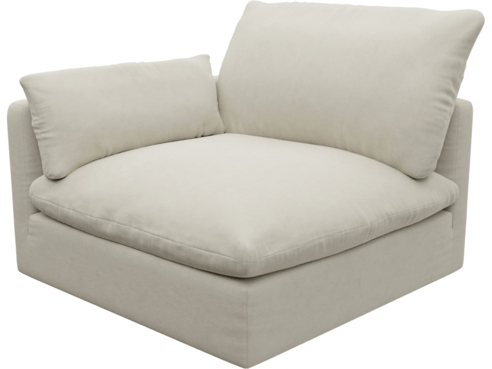 Willow Muse Flax 1 Seat Left Arm Facing Sofa Module color Muse Flax