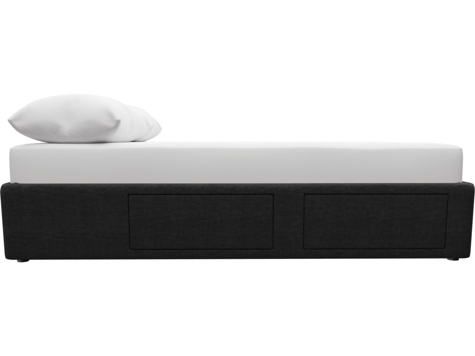 Zenith Storage Drawer Bed Base Plaza Flint Grey color Plaza Flint Grey