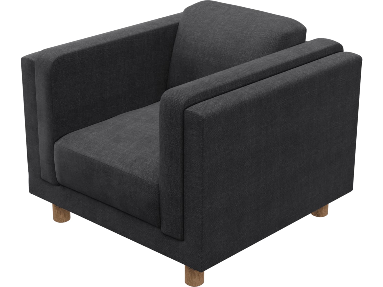 Hayes Plaza Flint Grey Armchair color Plaza Flint Grey